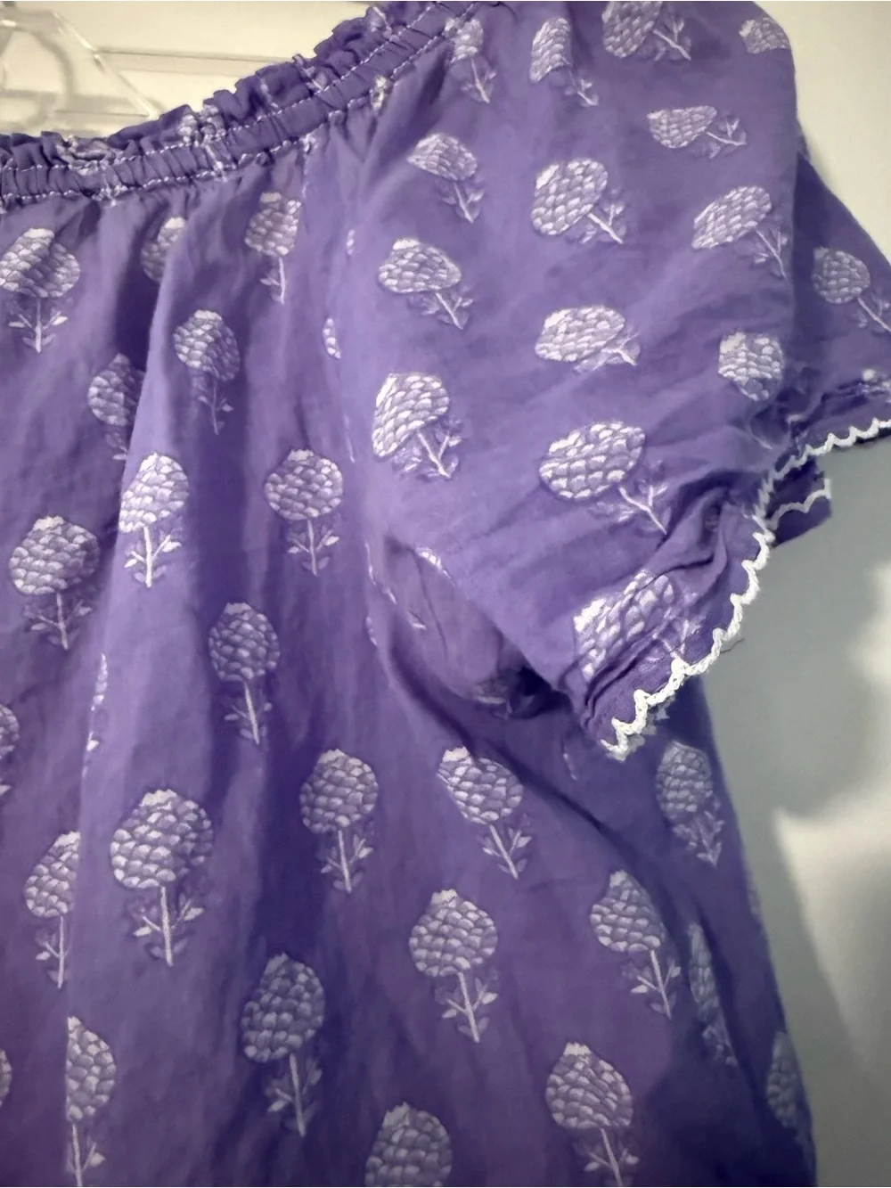 Anthro Aspiga 100% Cotton Boho Two-Piece Shirt & Skirt Set Size M